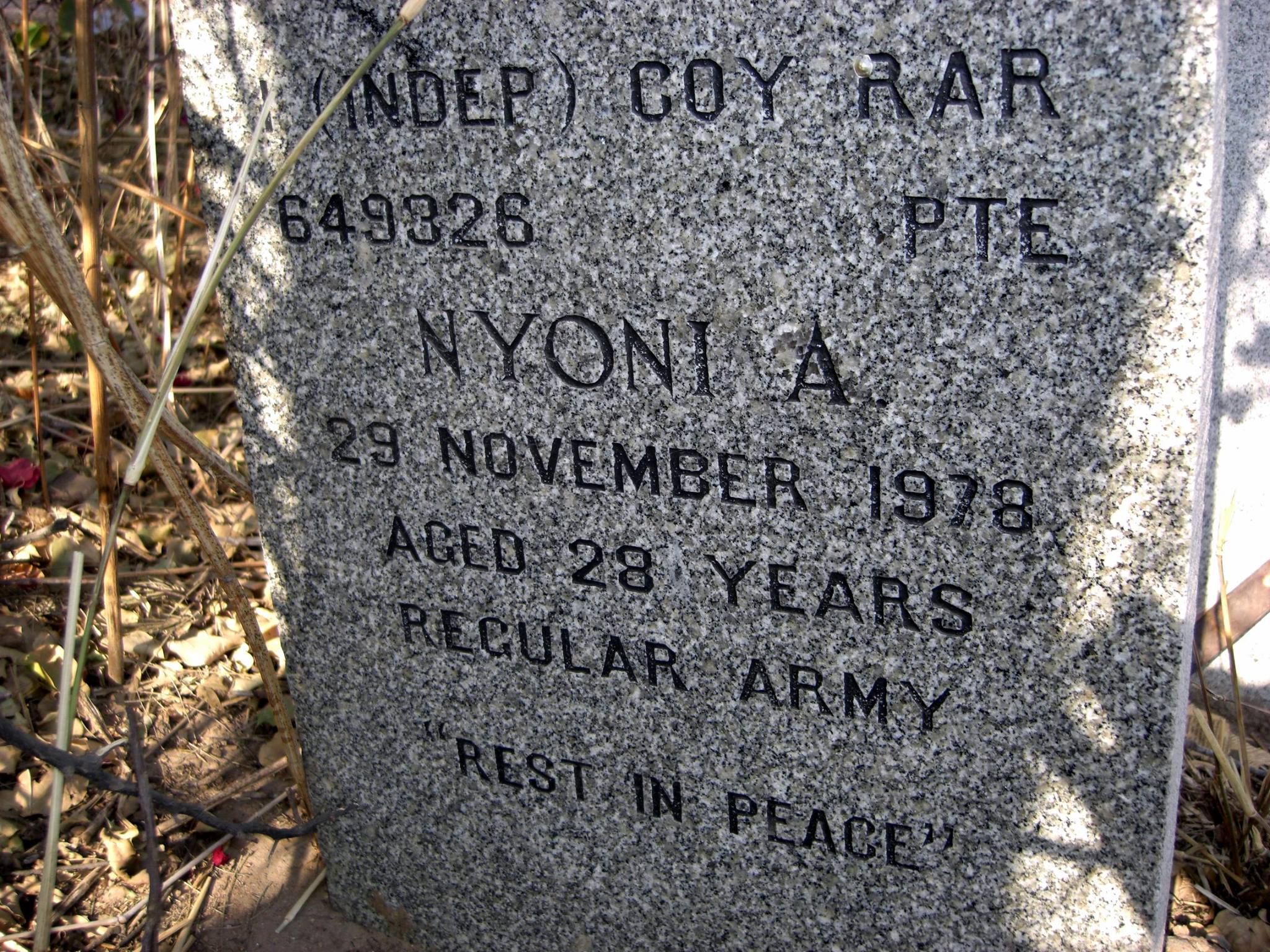 Photo from /search/photos/Zimbabwe/BULAWAYO (LADY STANLEY AVENUE) CEMETERY/nyoni_a.jpg